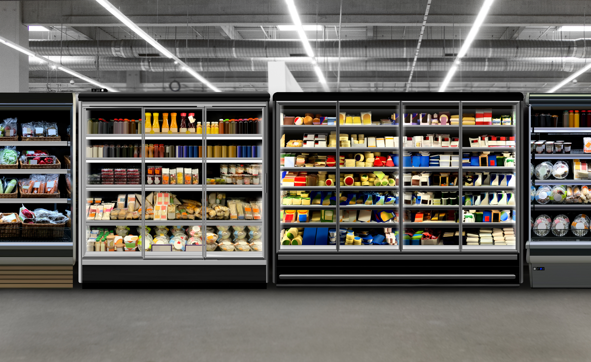Commercial refrigerated display case