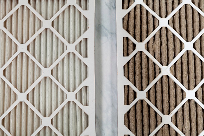 clean and dirty furnace filters